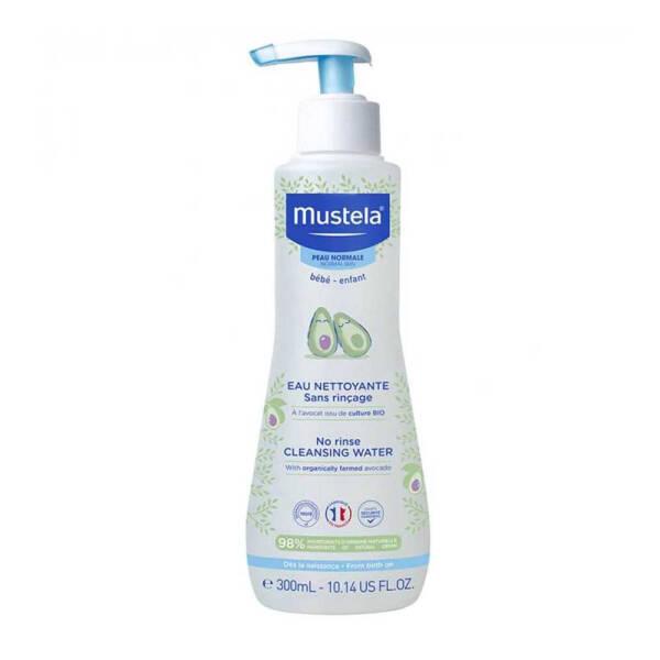 Mustela No-Rinse Baby Cleansing Water, 10.14 fl oz - Gentle, Natural, Vegan Formula for Sensitive Skin