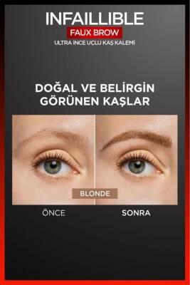 L'Oreal Paris Infaillible Faux Brow: Ultra-Fine Blonde Eyebrow Pencil for Natural, Long-Lasting Definition | Precise Brow Filler & Definer