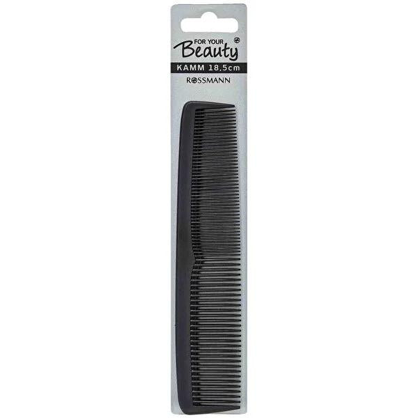 For Your Beauty Black Hair Comb - 7.28" Detangling & Styling - Durable, Lightweight, Travel-Friendly