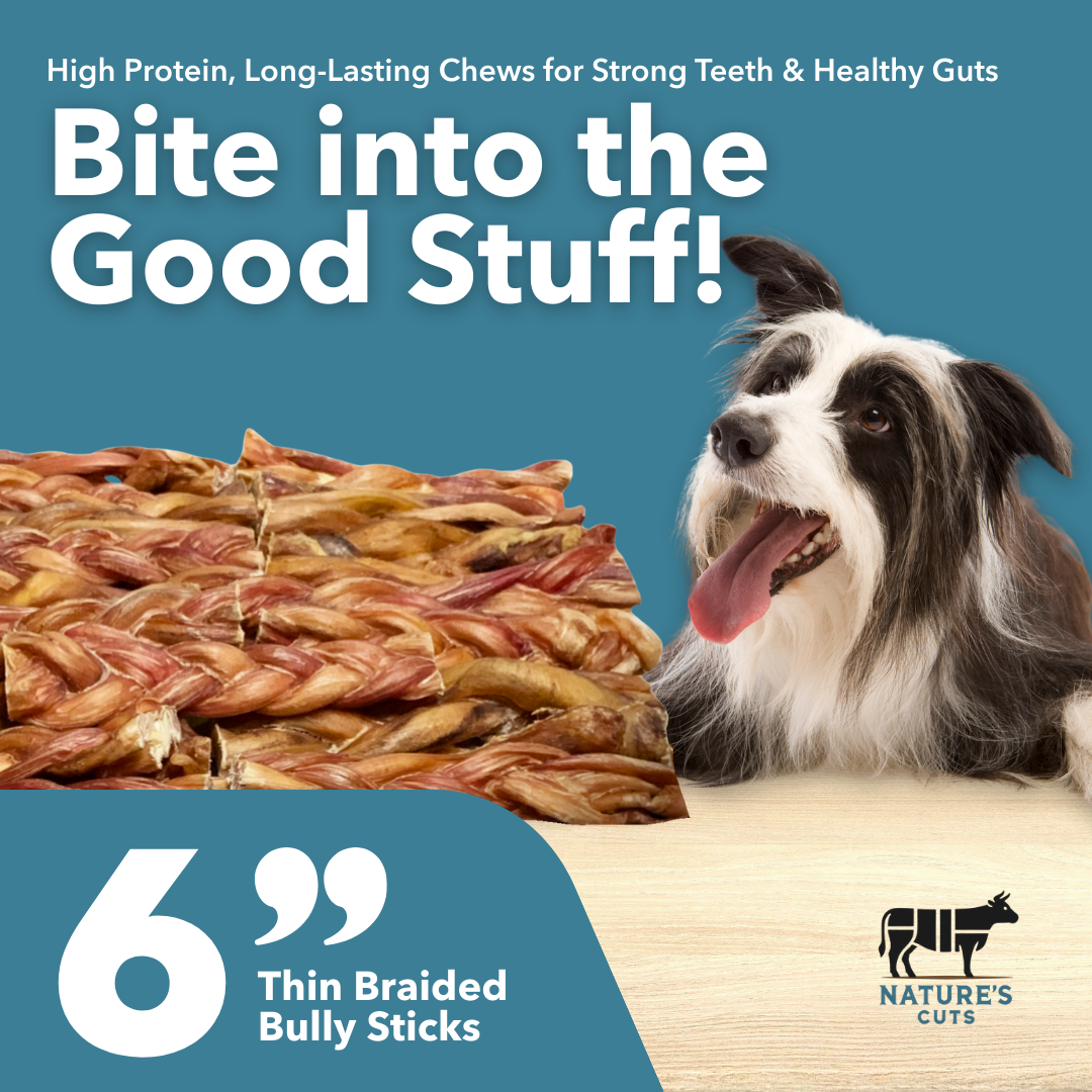 6" Thin Braided Bulk Bully Sticks