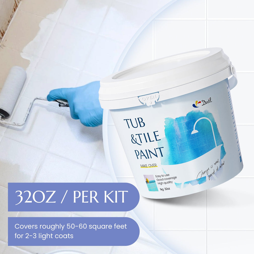 DWIL Tub & Tile Paint Kit with Cleaner – 32 oz