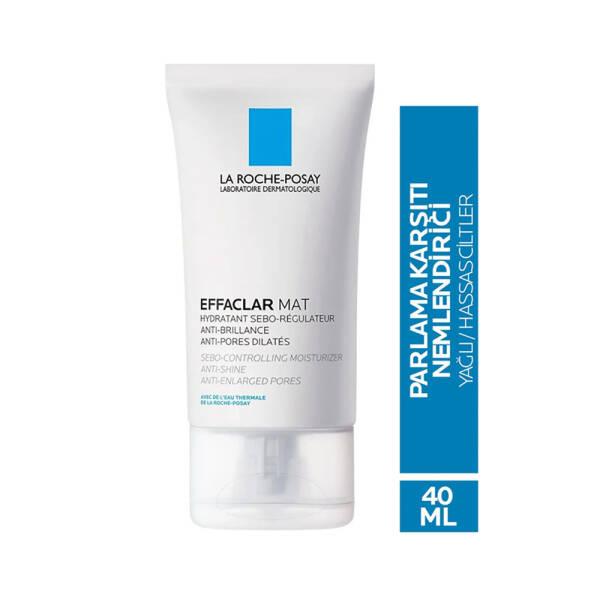 La Roche Posay Effaclar Mat Anti-Shine Moisturizer for Oily Skin - Mattifying, Hydrating, Minimizes Pores - 40ml