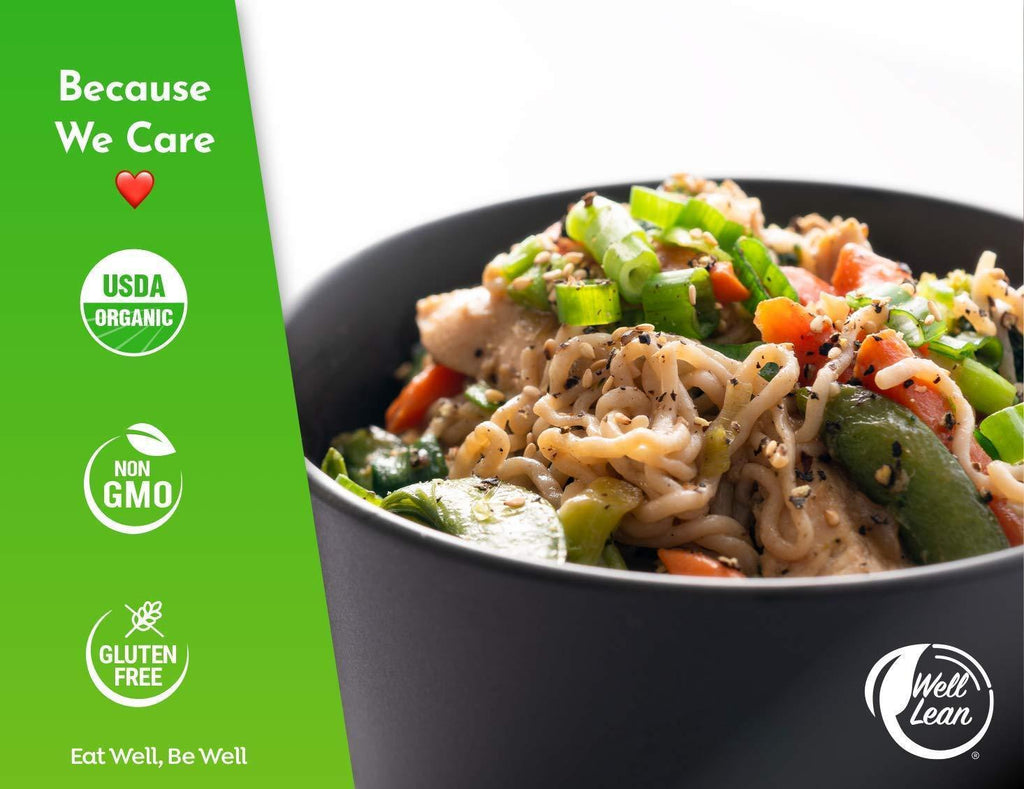 Organic Konjac Shirataki Noodles   Zero Carb Keto Pasta USDA Organic Healthy Noodles   Low Carb Pasta   100% Plant Based Ready to Eat   6 Pack (12 Servings)