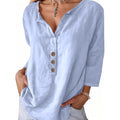 Womens Mid-length Casual Shirtversatile And Lightweight