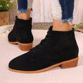 Womens Suede Short Slim-Fit Boots