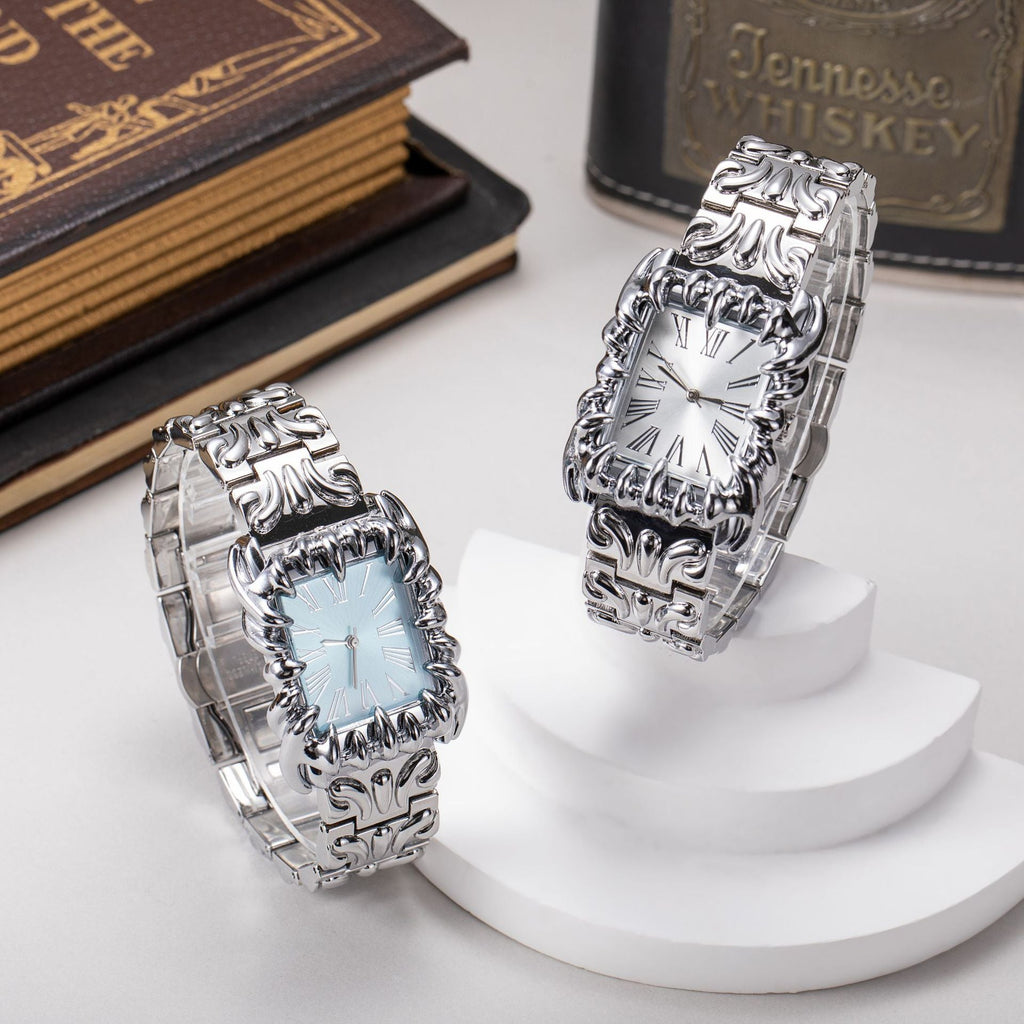 European And American Style Retro Personalized Embossed Irregular Shaped Pointed Claw Mens Watch