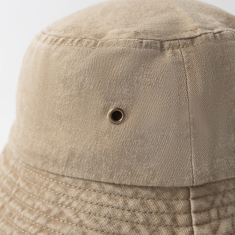Personalized Distressed Simple Solid-Colored Bucket Hat