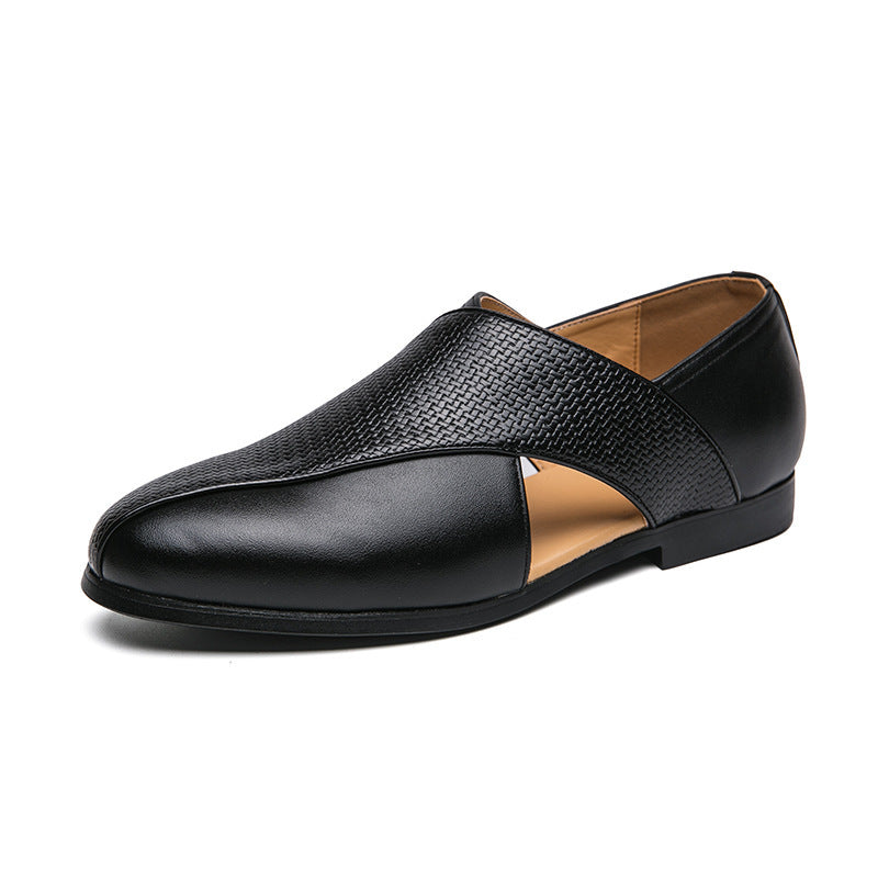 Men's Summer Breathable Woven Leather Sandals