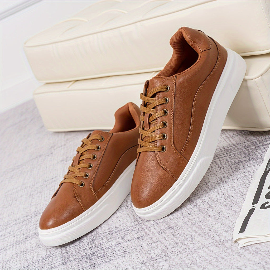 Mens Casual Versatile Leather Sneakers