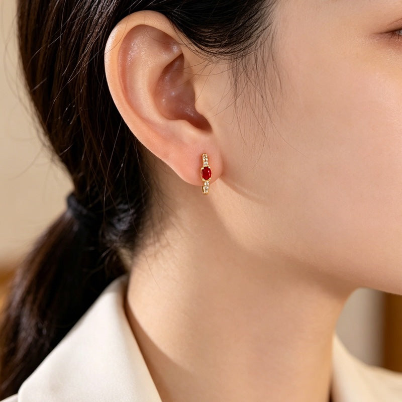 Zircon-Inlaid Earrings For Women