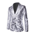 Gold-stamped High-gloss Suit Mens Jacket