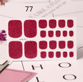 Green Onion Powder Nail Stickers (22 Solid Color)