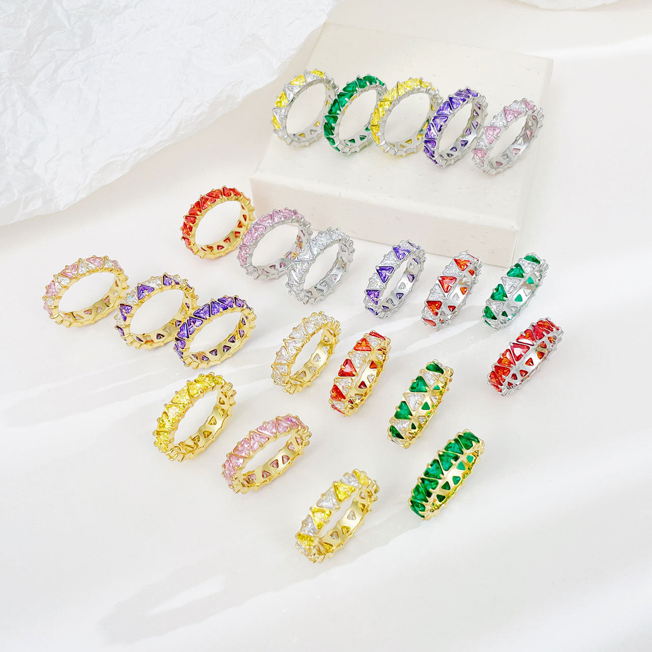 Fashionable Colorful Zircon Ring For Women