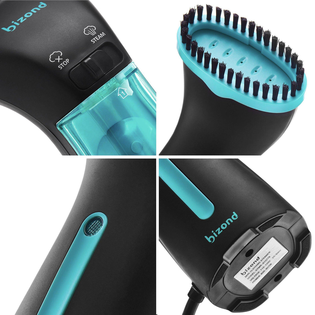 Steamer for Clothes Travel Handheld Portable Steamer for Garment and Fabric No Spitting Safe and Little Handy Compact Mini Clothing Steamer and Curtain with Accessories Black