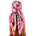 Geometric Silk Large Kerchief Women's Headscarf