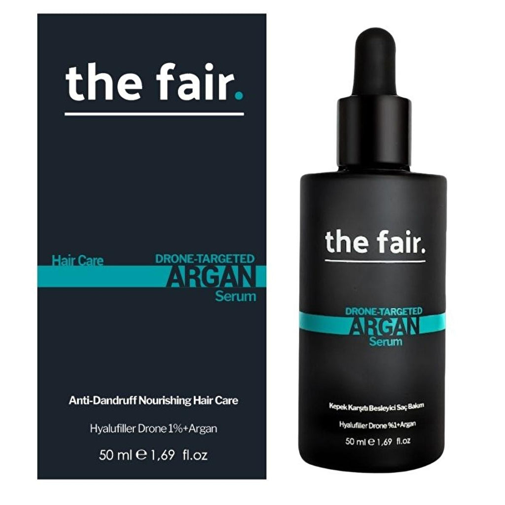 the fair. Drone-Targeted Argan Hair Serum 50ml - Nourishing Vegan Formula for All Hair Types