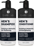 Mens Shampoo and Conditioner Set Sulfate Free and Clarifying For Men with Oily to Normal Hair Moisturizing and Thickening Biotin Keratin Tea Tree Oil Caffeine and Peppermint for Dandruff