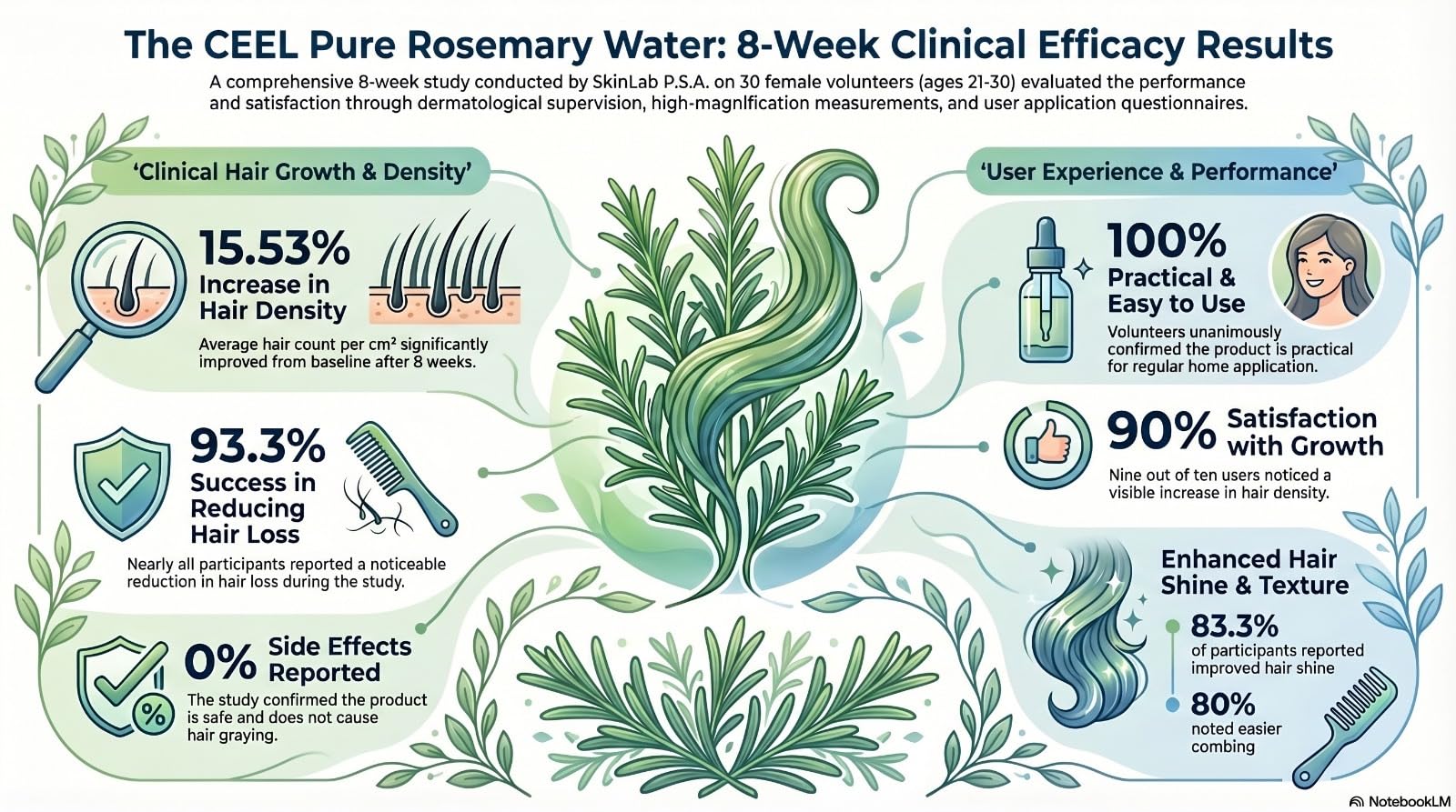 The Ceel Rosemary Water Hair Tonic 100ml - Natural Care | Revitalizing