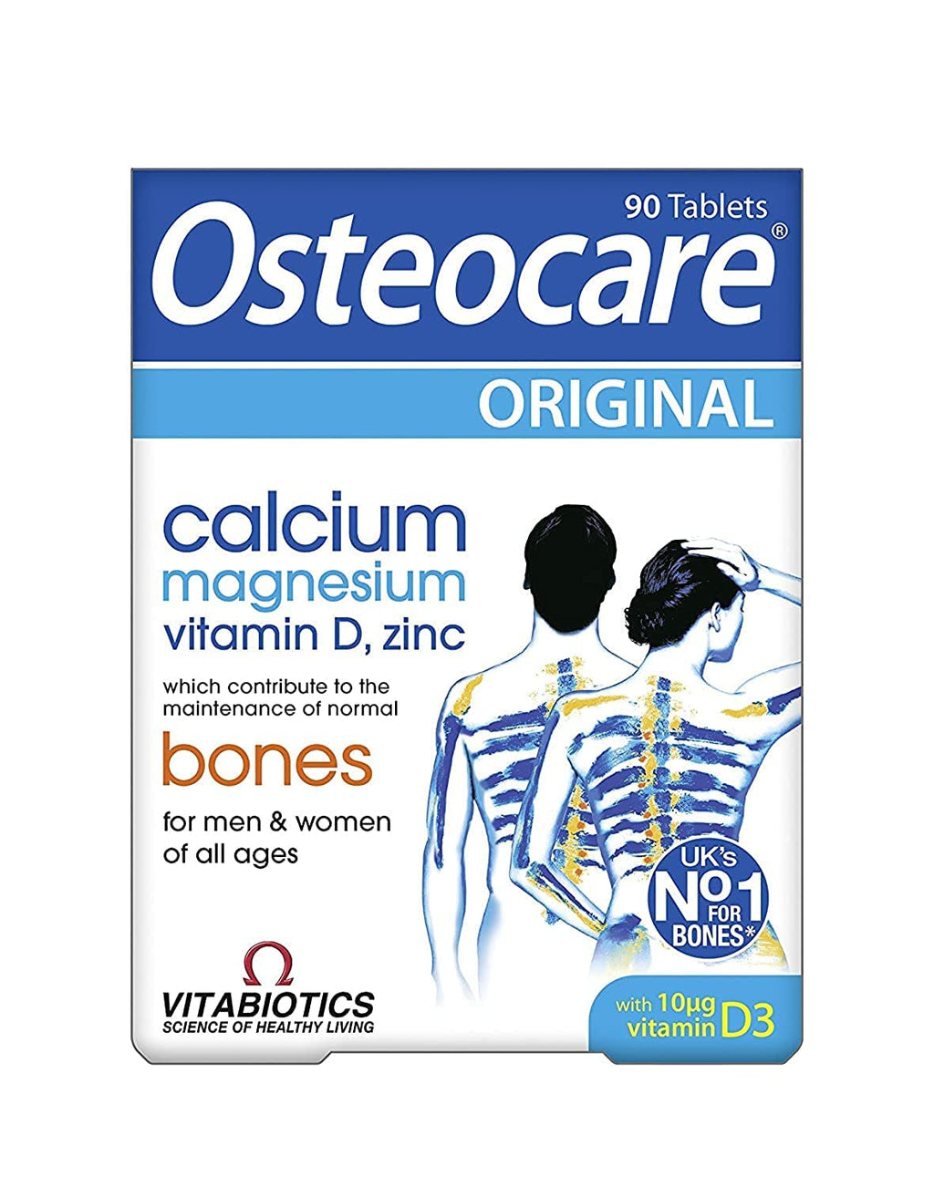 Vitabiotics Osteocare Original 90 Tablets - Calcium & Vitamin D Supplement for Bone Health