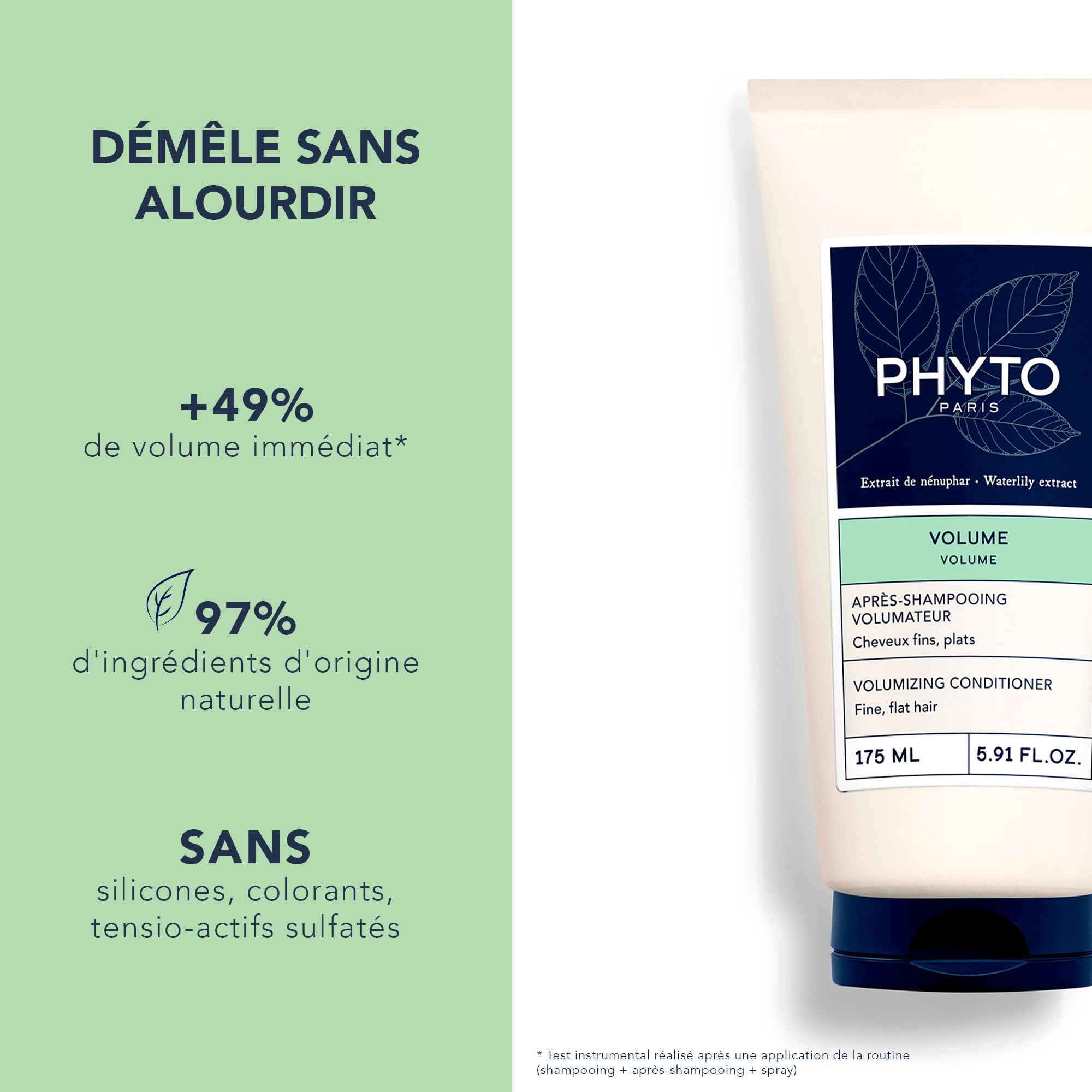 Phyto Volumizing Conditioner - Sulfate-Free, Silicone-Free, Vegan Hair Care for Fine Hair