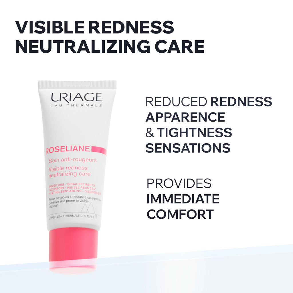 Uriage Roseliane Anti-Redness Cream 40ml - Soothe Sensitive Skin, Hypoallergenic & Non-Comedogenic