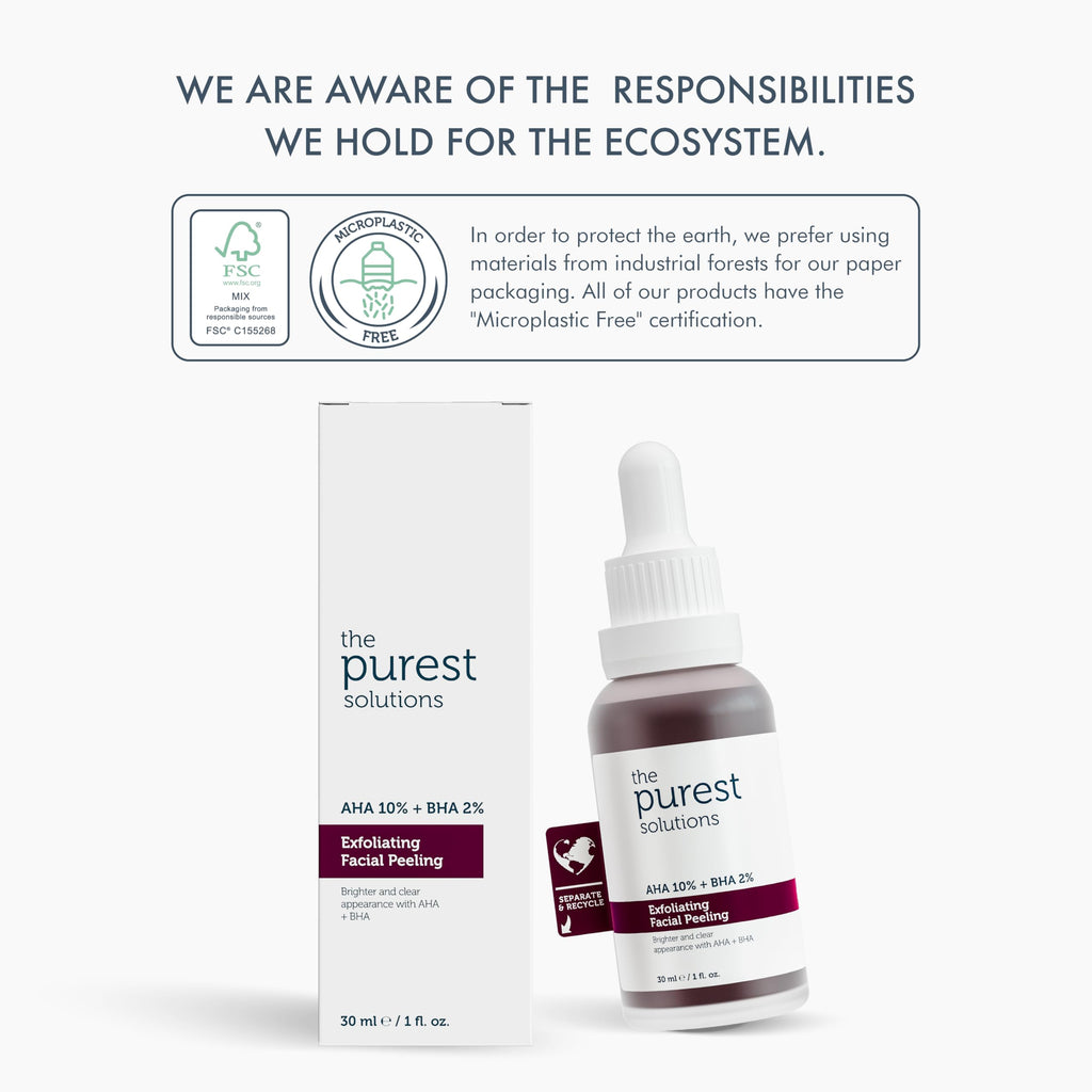 The Purest Solutions Skincare Set - Exfoliating, Brightening, Anti-aging with AHA, BHA, and Vitamin C