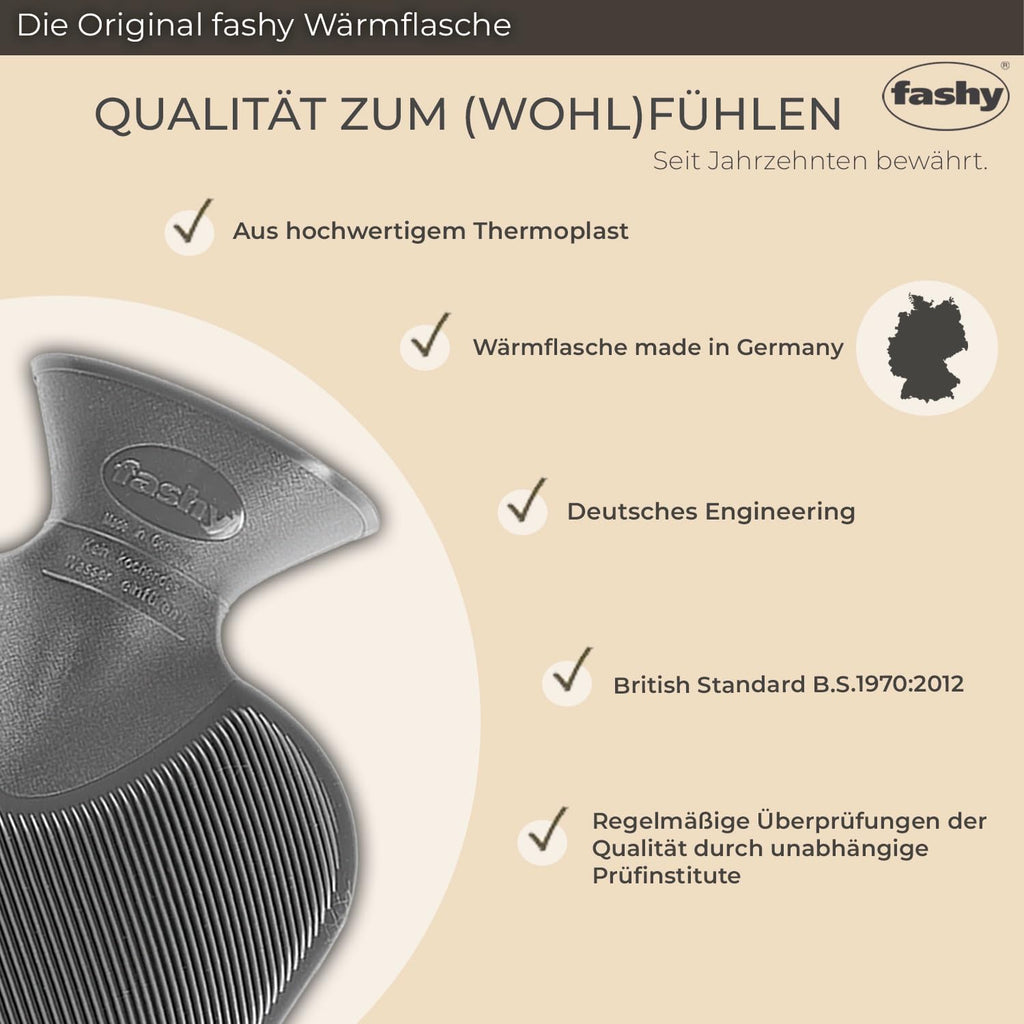 Fashy Hot Water Bottle Red - 2 Liter Capacity | Certified Quality