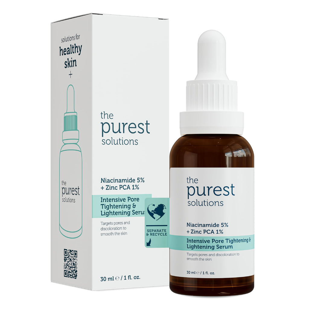 The Purest Solutions Skincare Serum Set - Pore Tightening & Brightening with Niacinamide & Hyaluronic Acid