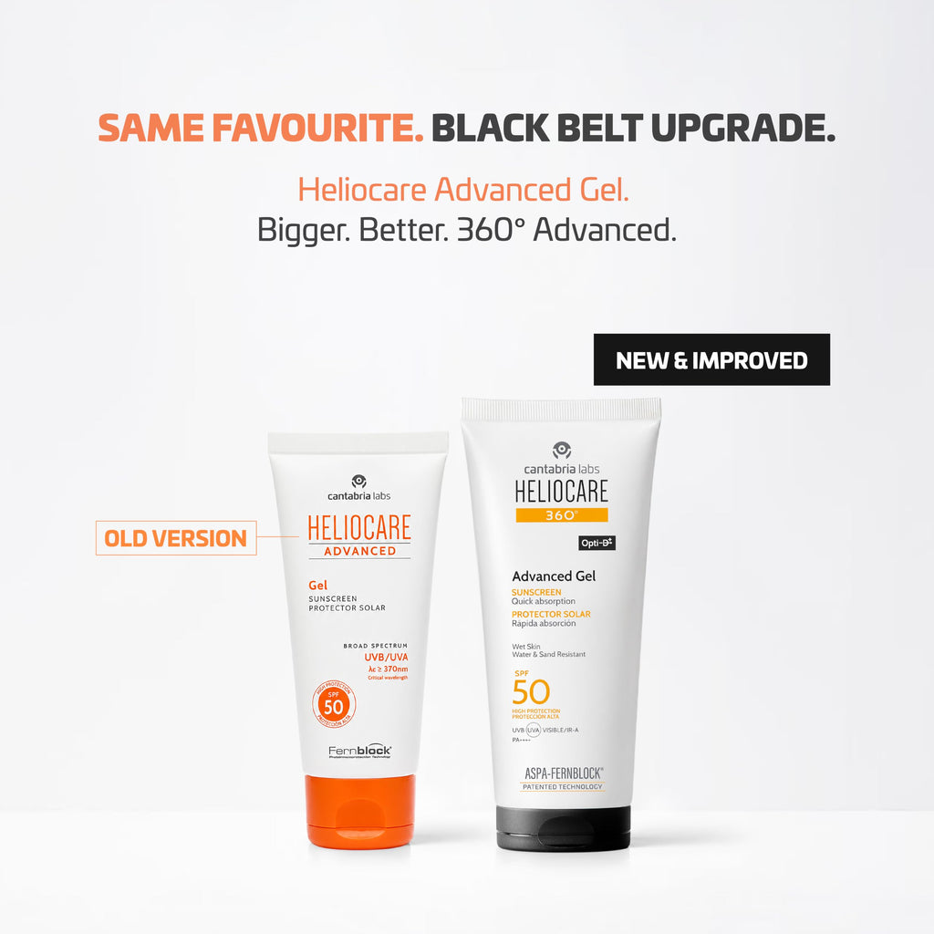 Heliocare Advanced Gel SPF 50 Sunscreen - Natural, Antioxidant, Non-Greasy Face Protection for All Skin Types