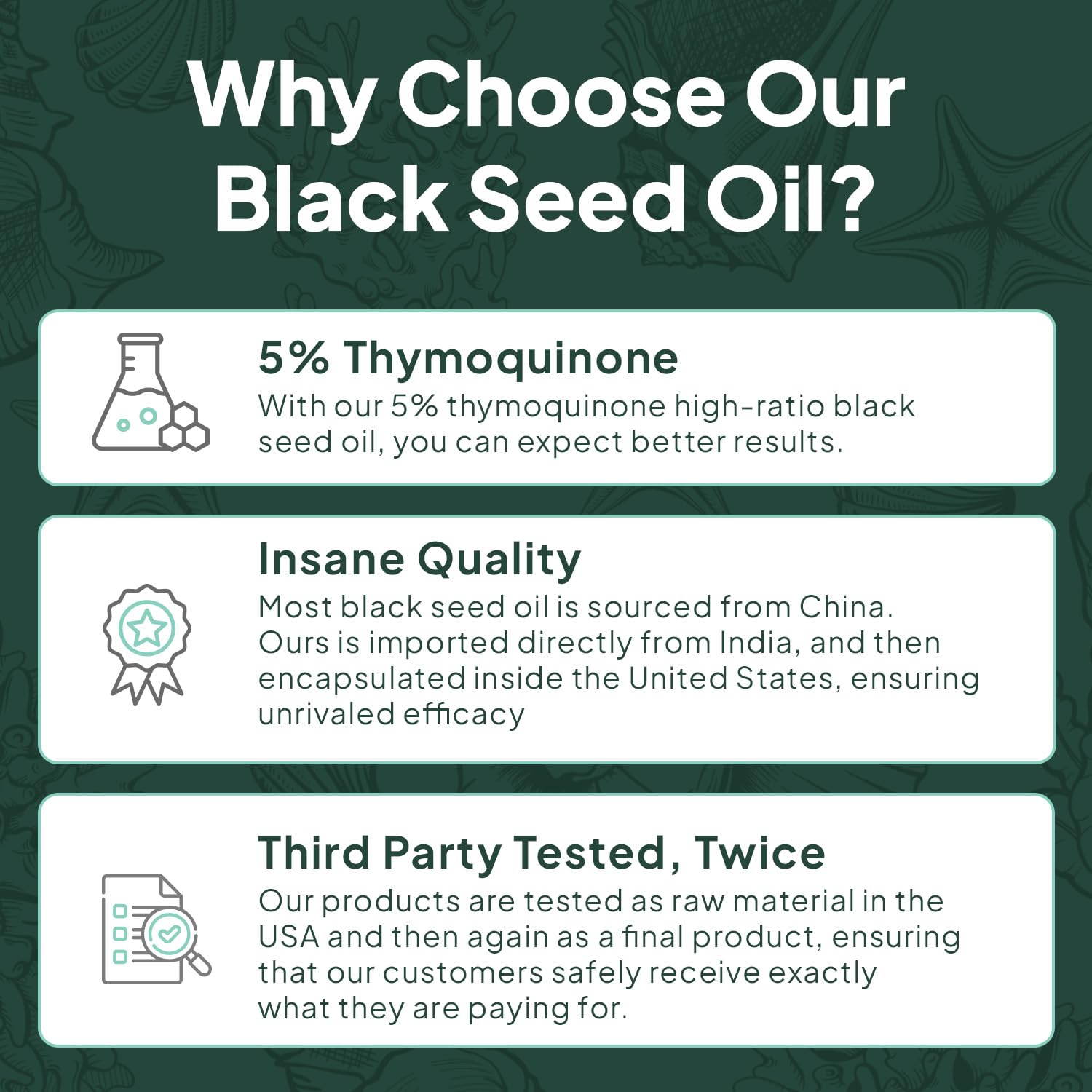 Ocean Cold-Pressed Black Seed Oil - 150ml Natural Health Supplement for Holistic Wellness