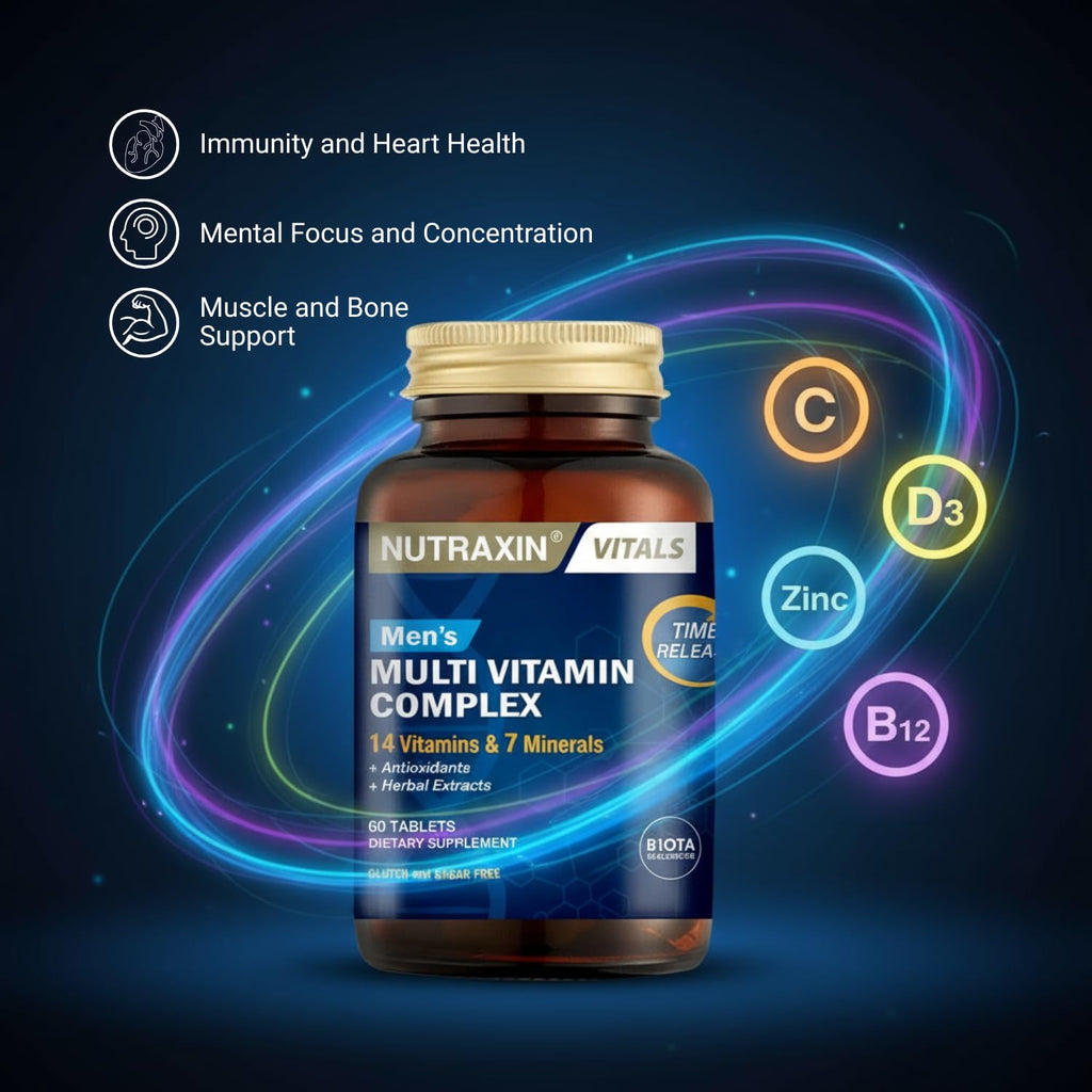 Nutraxin Multivitamin & Mineral Complex for Men - 60 Tablets