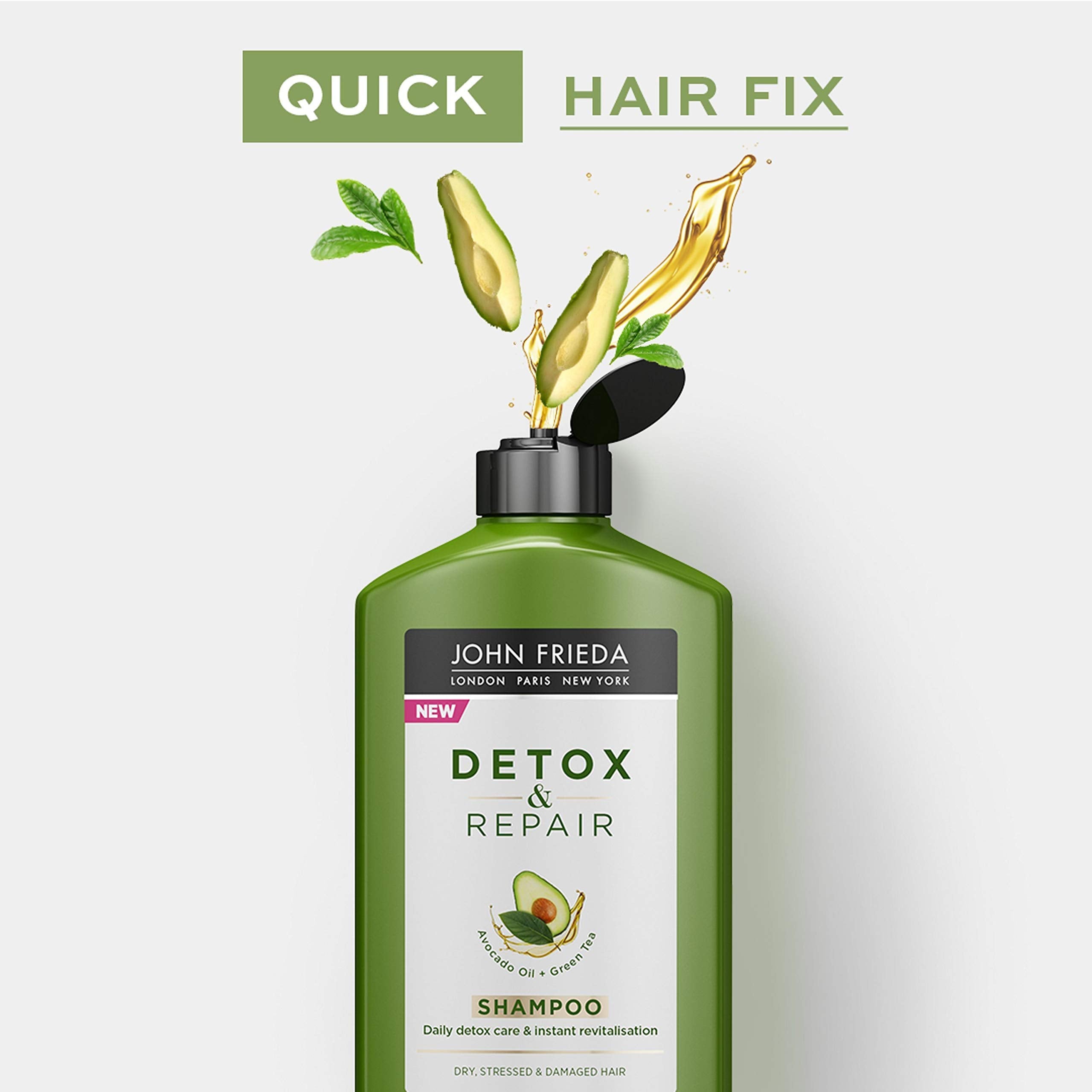 John Frieda Detox+Repair Shampoo - For Damaged Hair | 250ml