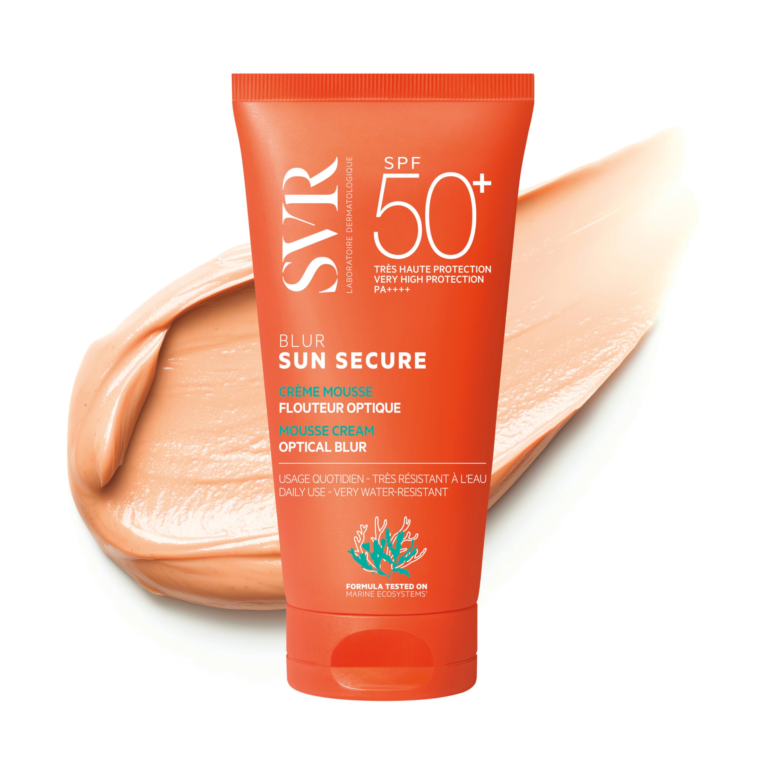SVR Blur Sun Secure Sunscreen SPF50+ 50ml - Non-Comedogenic Moisturizing Sun Protection