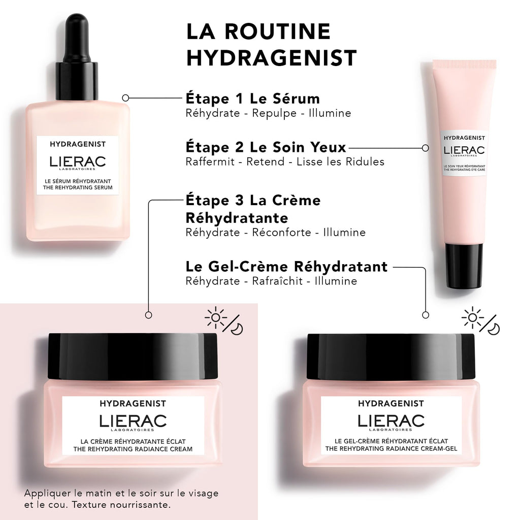 Lierac Hydragenist Moisturizing Cream for Dry Skin - 50ml, Natural Ingredients, Radiant & Hydrated Skin