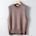 Mens Solid-Color Versatile Split Vest