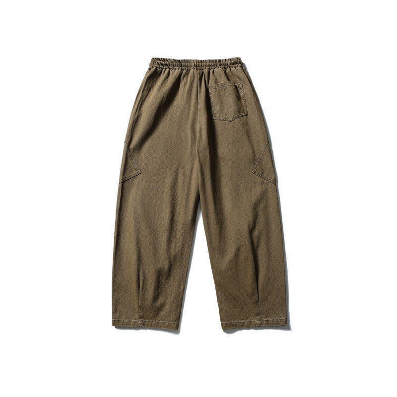 Japanese Retro Simple Solid Color Loose Overalls