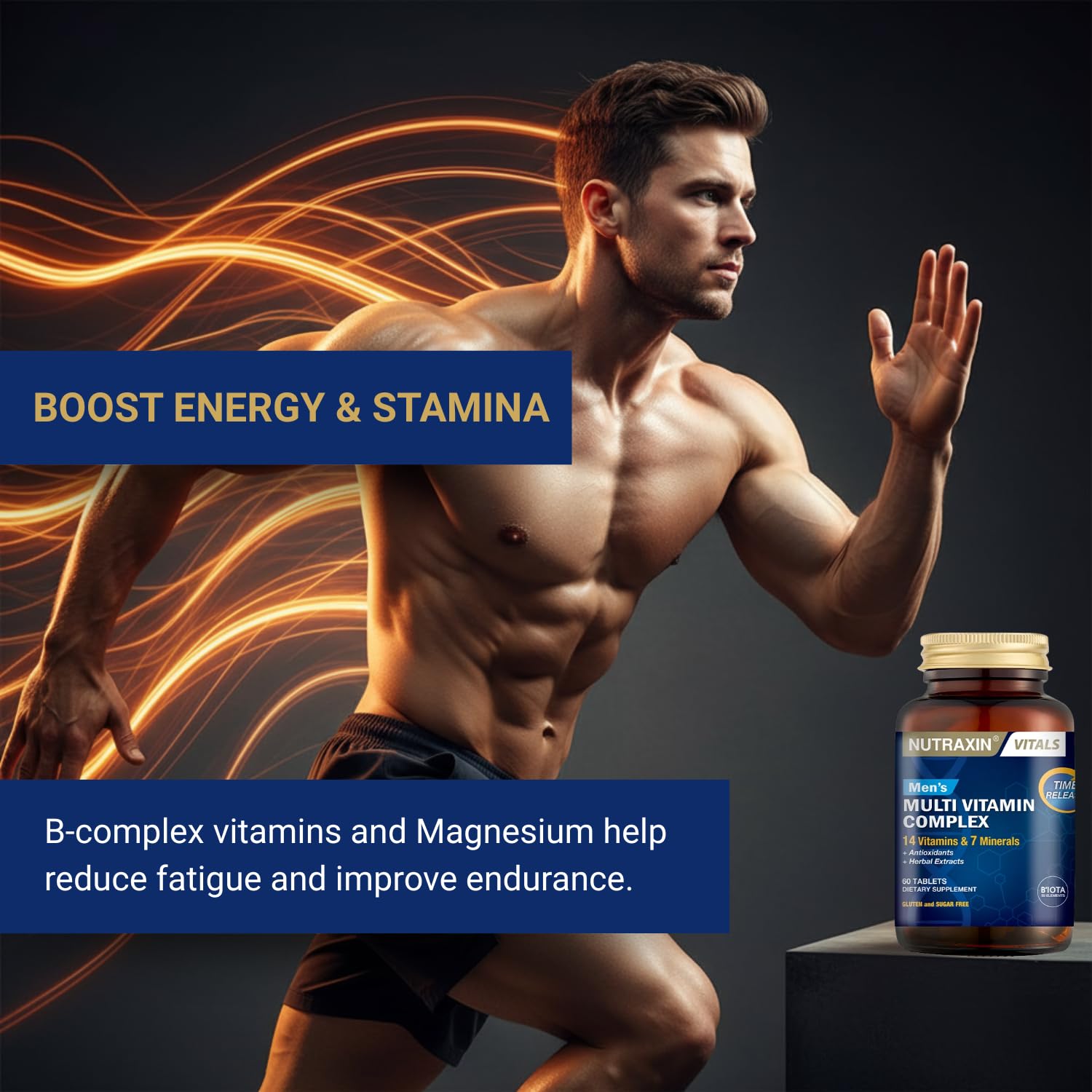 Nutraxin Multivitamin Mineral Immune Support Supplement - 60 Tablets | Boosts Immune System & Energy