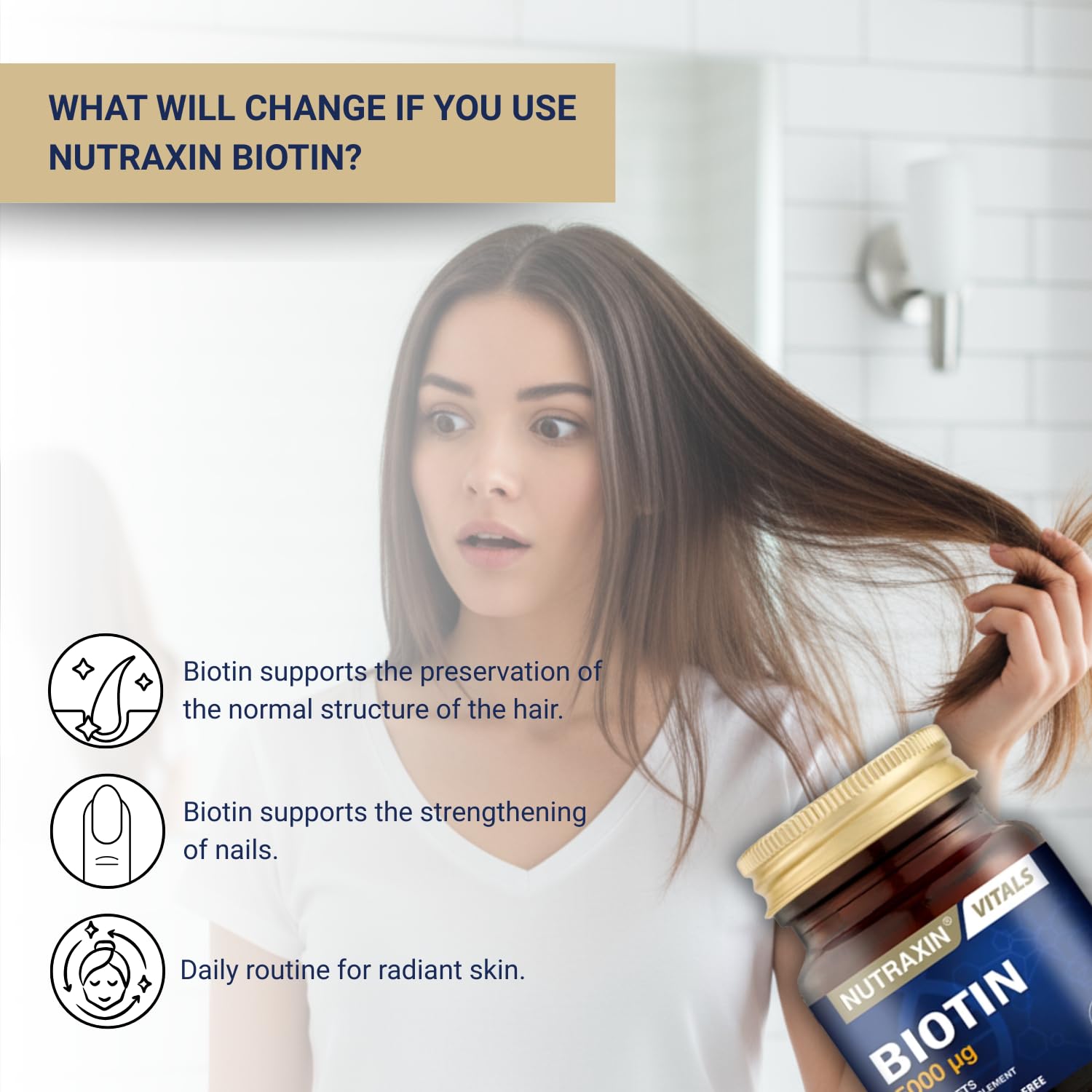 Nutraxin Biotin 5000mcg 30 Tablets