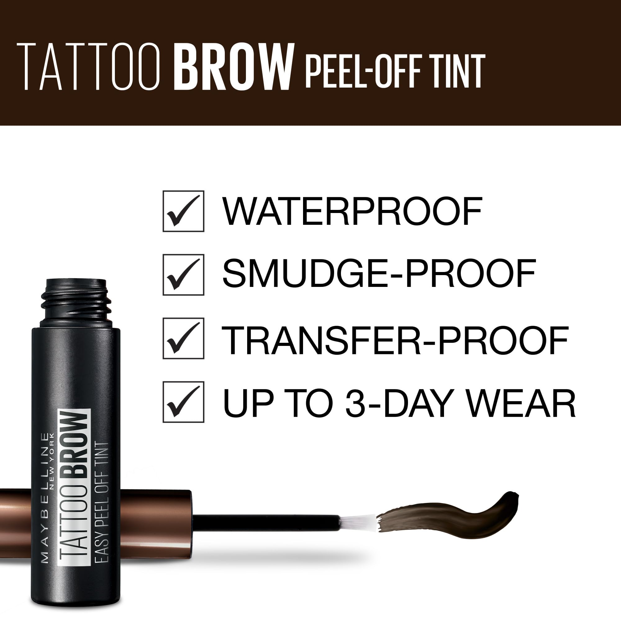 Maybelline New York Brow Tattoo Longlasting Tint Medium Brown 4.9ml
