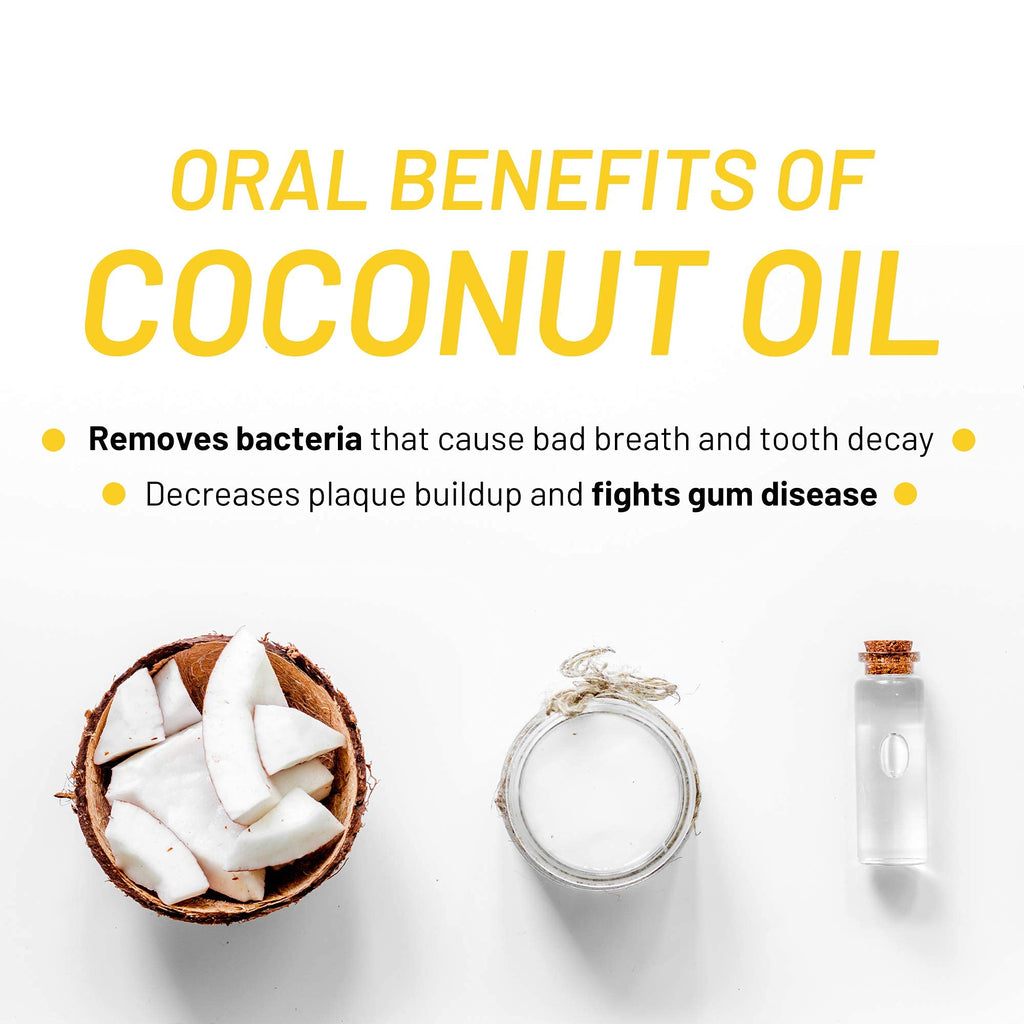 White Glo Coconut Oil Whitening Toothpaste 4oz - Natural Brightening | Fresh Mint Flavor