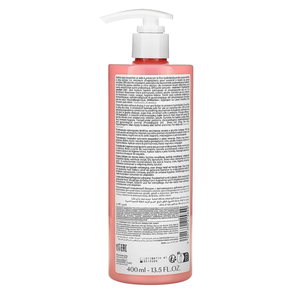 SVR Topialyse Gel Lavant Cleansing Gel for Sensitive Skin - Gentle, Non-Irritating, Family-Friendly Cleanser