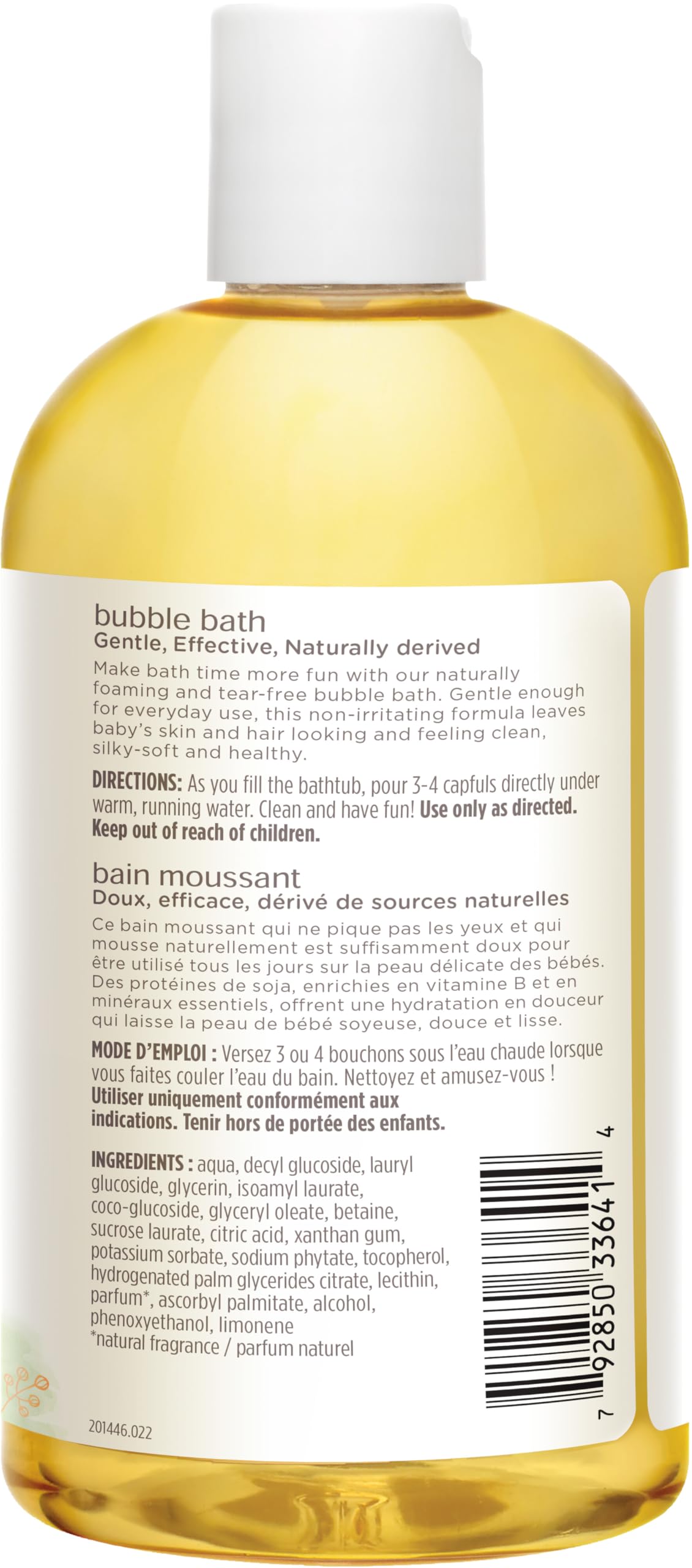 Burts Bees Hypoallergenic Baby Bath Foam 11.83 fl oz - Gentle, Moisturizing, Paraben-Free for Sensitive Skin