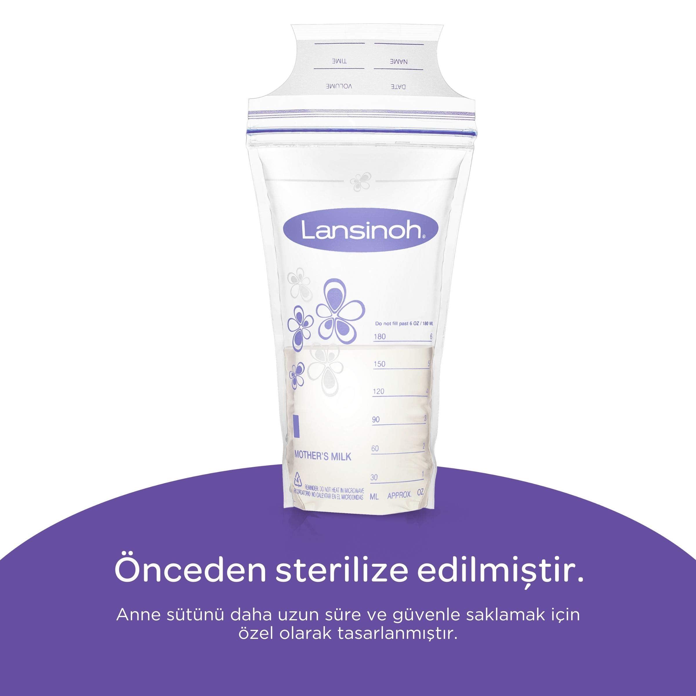 Lansinoh Breast Milk Storage Bags - BPA Free, Sterile & Leak-Proof (25 Count)