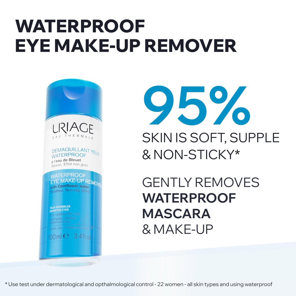 Uriage Waterproof Eye Makeup Remover - Gentle, Effective & Fragrance-Free Solution for Sensitive Eyes