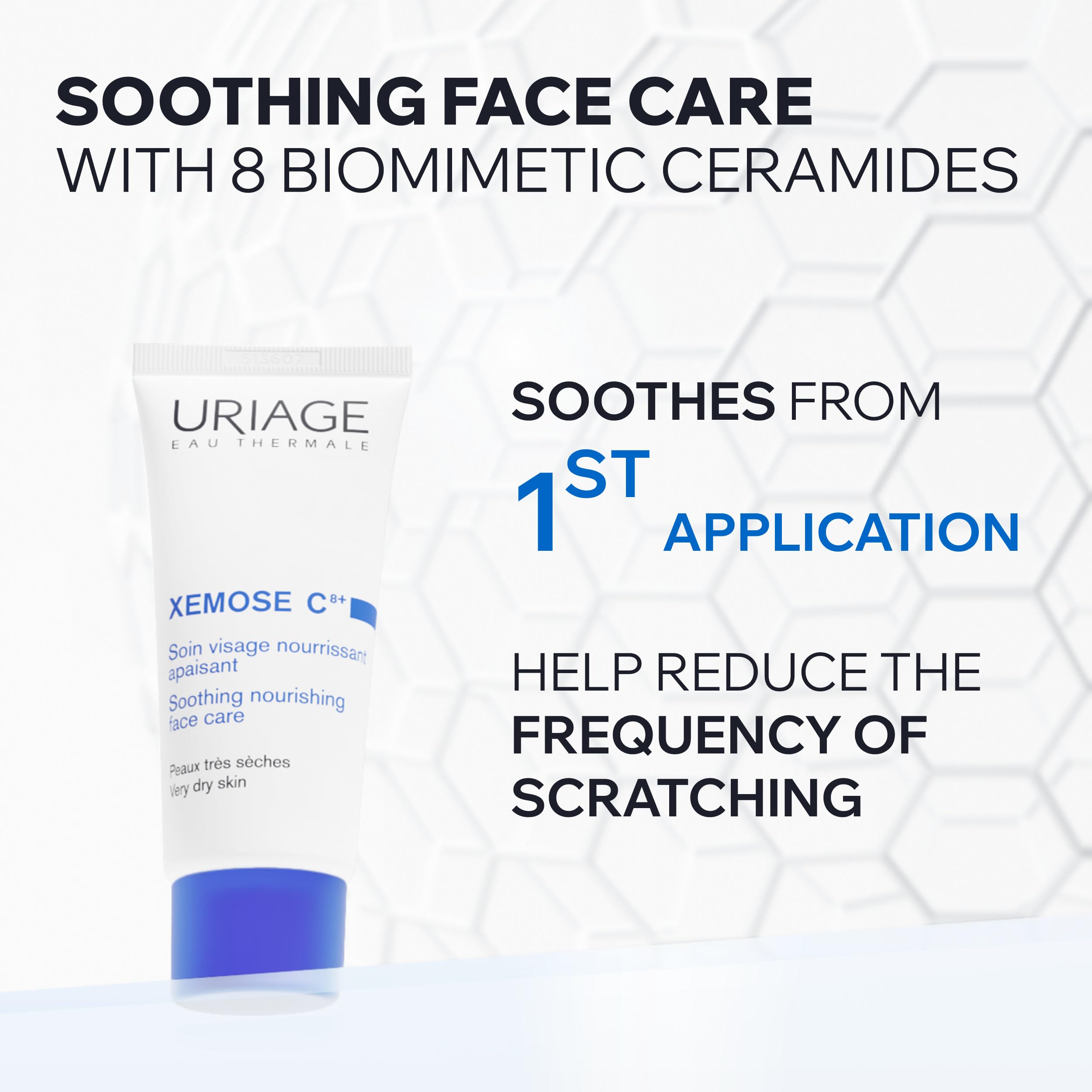 Uriage Moisturizing Cream for Dry Skin - Fragrance-Free, Natural, 1.35 fl oz