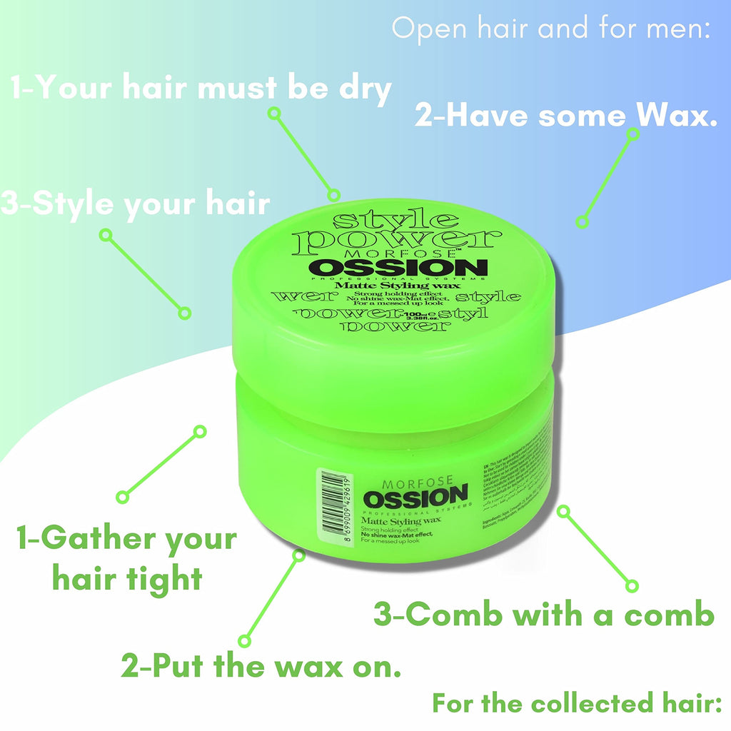 Morfose Mat Wax 100ml - Natural Hold Hair Styling | Premium Quality