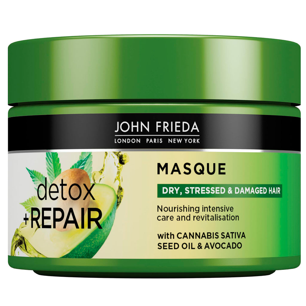 John Frieda Detox and Repair Masque 250ml - Nourishing Hair Care Mask for Dry & Damaged Hair