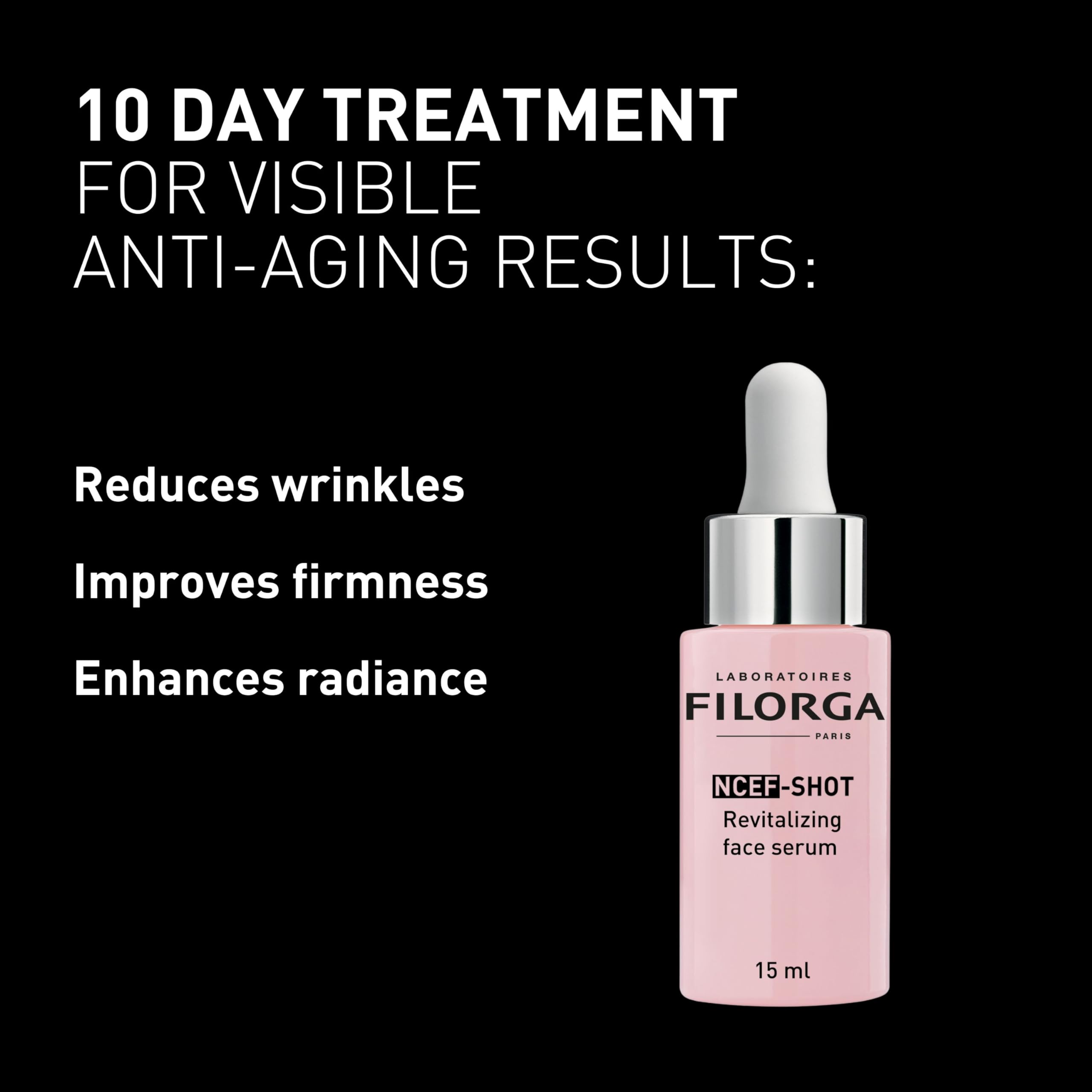 Filorga Skincare Serum - Revitalizing NCEF-Shot Concentrate for Smoother, Firmer Skin - Anti-aging Luxury Skincare Product