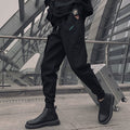 Mens Fleece-Lined Extra-Thick Slim-Fit Cargo Pants With Drawstring Hems