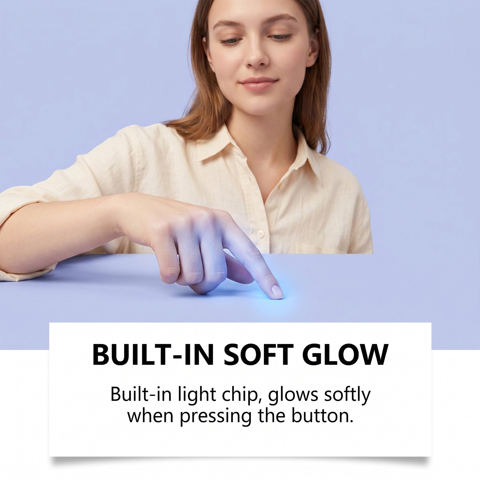 DOWMOO Glowing Button Squeeze Keychain - Glowing, Press And Flashing, Stress-Relief Pendant - Little Duck Keychain
